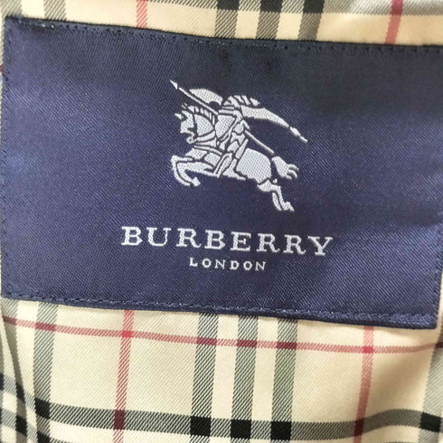 バーバリーロンドン BURBERRY LONDON ノバチェックキルティングライナー付き 比翼ステンカラーコート メンズ L