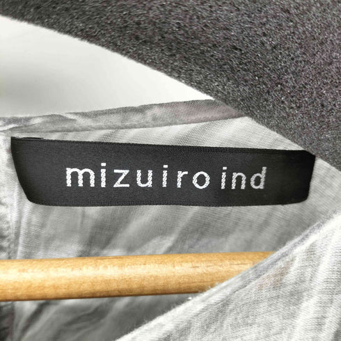 ミズイロインド mizuiro ind ピグメントダイワイドギャザーブラウス レディース FREE