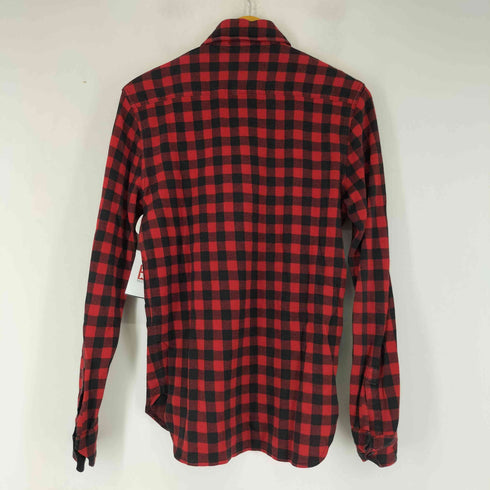 ポロバイラルフローレン Polo by RALPH LAUREN 90S チンスト マチ付き チェック柄 L/S プルオーバーシャツ メンズ JPN:S