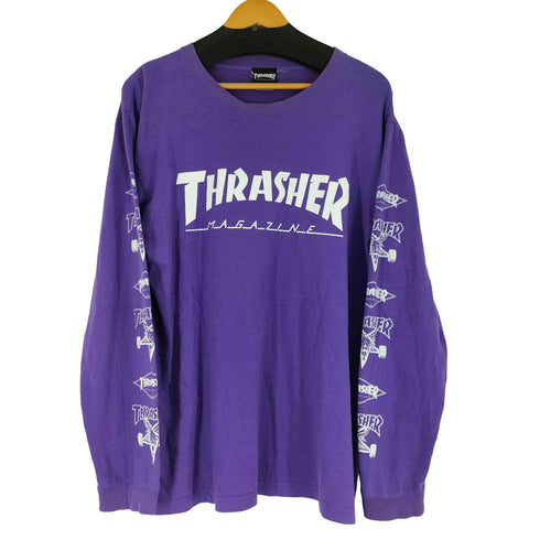 スラッシャー THRASHER ロゴ刺繍 L/S Tシャツ メンズ JPN:XL