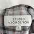 スタジオニコルソン STUDIO NICHOLSON チェック柄 2タック ワイドパンツ レディース JPN:1
