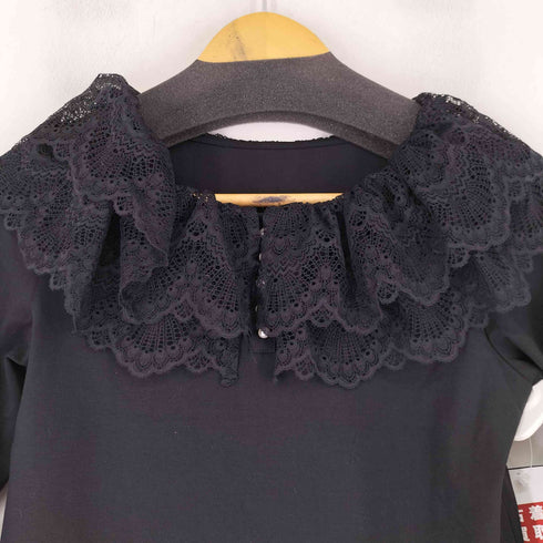 トッコクローゼット tocco closet レース襟付きパール装飾カットプルオーバー レディース JPN:M