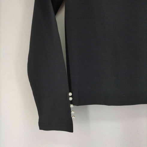 トッコクローゼット tocco closet レース襟付きパール装飾カットプルオーバー レディース JPN:M