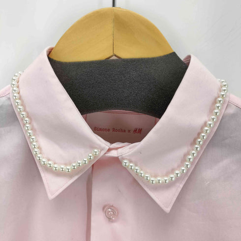シモーネロシャ Simone Rocha 襟パール付き オーバーサイズコットンシャツ レディース XS
