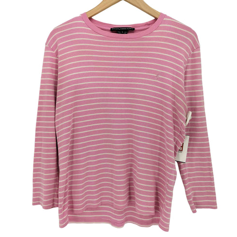 ラルフローレンスポーツ RALPH LAUREN SPORT 90S ポニー刺繍 ボーダー クルーネック L/S Tシャツ レディース import:L