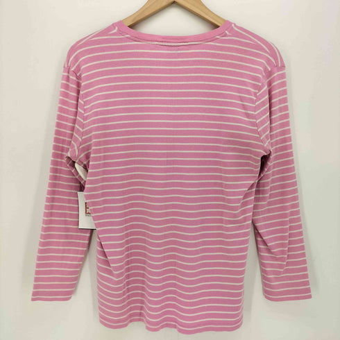 ラルフローレンスポーツ RALPH LAUREN SPORT 90S ポニー刺繍 ボーダー クルーネック L/S Tシャツ レディース import:L