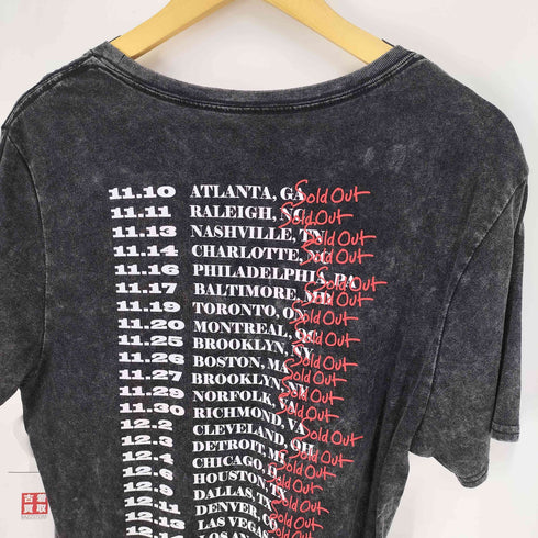 R&Bシンガー 両面プリント S/S ツアークルーネック ツアー Tシャツ メンズ import:M