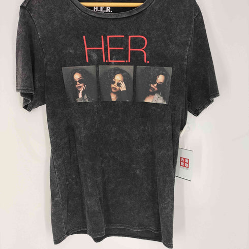 R&Bシンガー 両面プリント S/S ツアークルーネック ツアー Tシャツ メンズ import:M