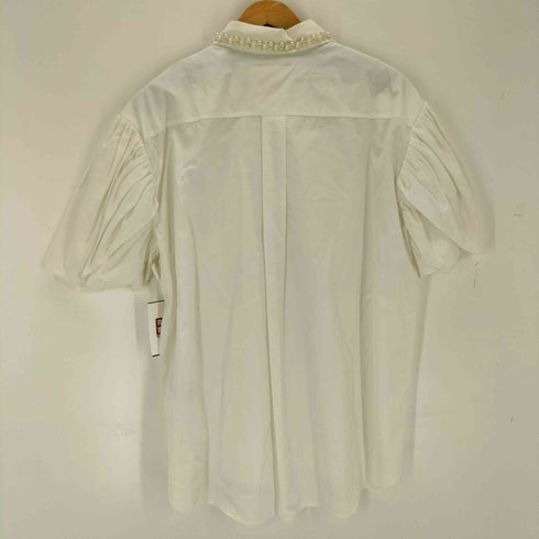シモーネロシャ Simone Rocha 襟パール付き オーバーサイズコットンシャツ レディース S