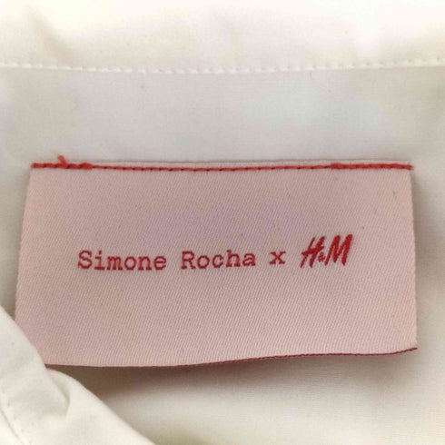 シモーネロシャ Simone Rocha 襟パール付き オーバーサイズコットンシャツ レディース S