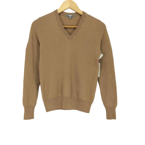 ユニクロ UNIQLO CASHMERE 100% カシミヤ Vネック セーター レディース JPN:S