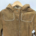 ギャップ Gap 80-90s OLD CALF GENUINE スエードフーデッドムートンコート レディース import:S