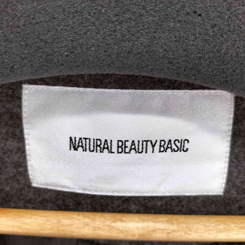 ナチュラルビューティーベーシック NATURAL BEAUTY BASIC カシミヤブレンドライトコート ノーカラー レディース JPN:S