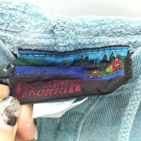DESIGNER NORTH 80-90S OLD カナダ製 コットン ツイル プルオーバー ヘンリーネック パーカー 裾ドローコード メンズ