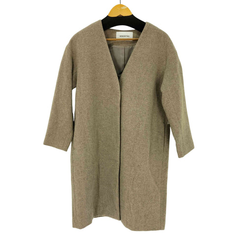 ナチュラルビューティーベーシック NATURAL BEAUTY BASIC カシミヤブレンドライトコート ノーカラー レディース JPN:S