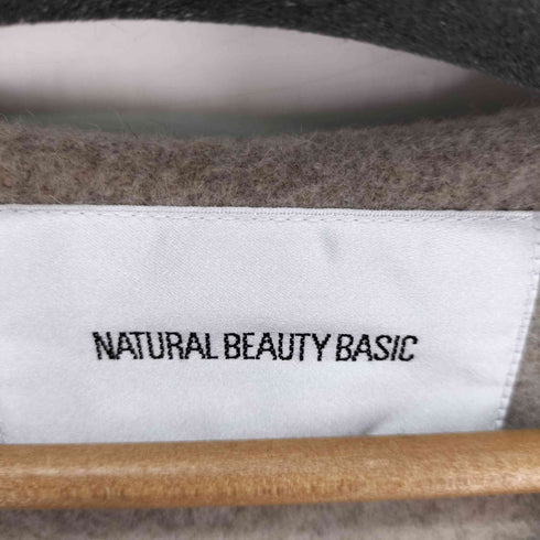 ナチュラルビューティーベーシック NATURAL BEAUTY BASIC カシミヤブレンドライトコート ノーカラー レディース JPN:S