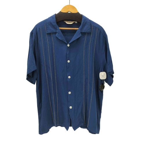Da Vinci CALIFORNIA 60-70S USA製 三角タグ レーヨン アセテート ロカビリー 開襟 オープンカラー S/S シャツ シェルボタン vintage ヴィンテージ メンズ import:L