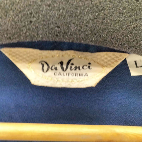 Da Vinci CALIFORNIA 60-70S USA製 三角タグ レーヨン アセテート ロカビリー 開襟 オープンカラー S/S シャツ シェルボタン vintage ヴィンテージ メンズ import:L