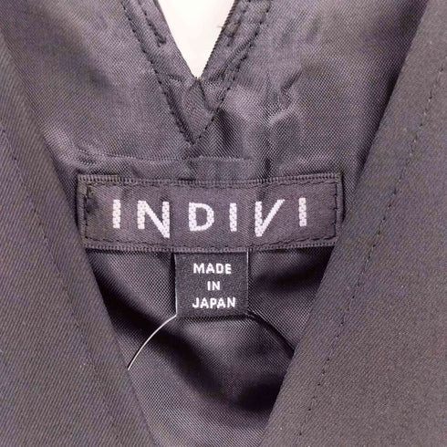 インディヴィ INDIVI Vネックロングジャンパードレス レディース 05