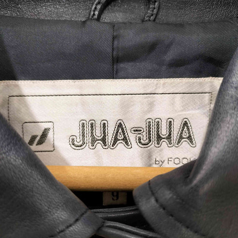 ジャジャ JHA-JHA 花柄プリント スエード 切替 レザー コート レディース JPN:9号