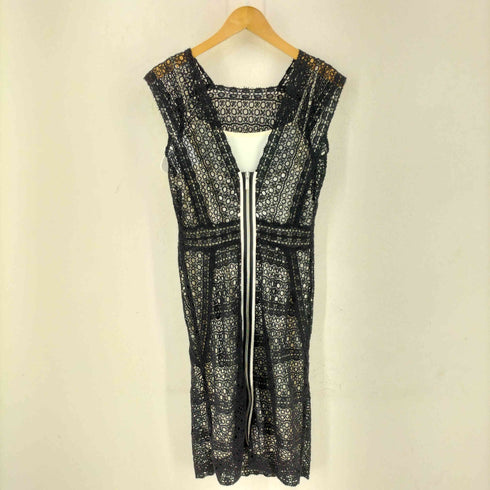 LAUREL バックジップ 総レースワンピース レディース
