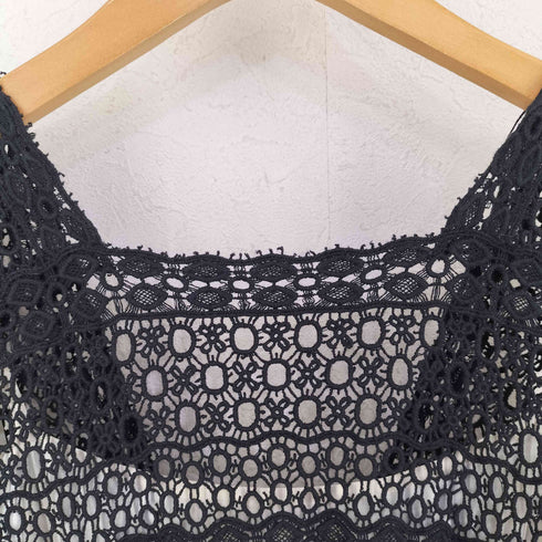 LAUREL バックジップ 総レースワンピース レディース
