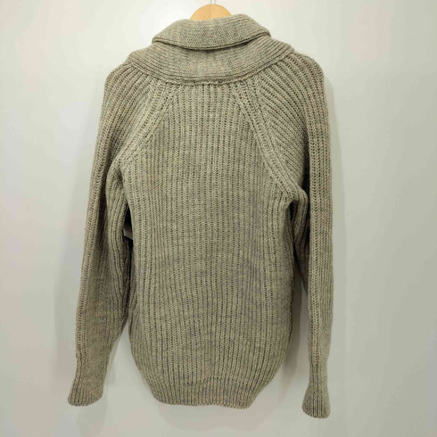 DULYN KNITWEAR 英国製 ウール100 ショールカラー バスケットボタン カーディガン メンズ import:S