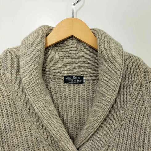DULYN KNITWEAR 英国製 ウール100 ショールカラー バスケットボタン カーディガン メンズ import:S