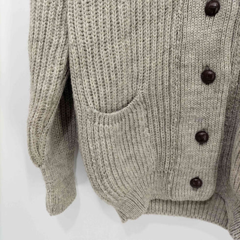 DULYN KNITWEAR 英国製 ウール100 ショールカラー バスケットボタン カーディガン メンズ import:S