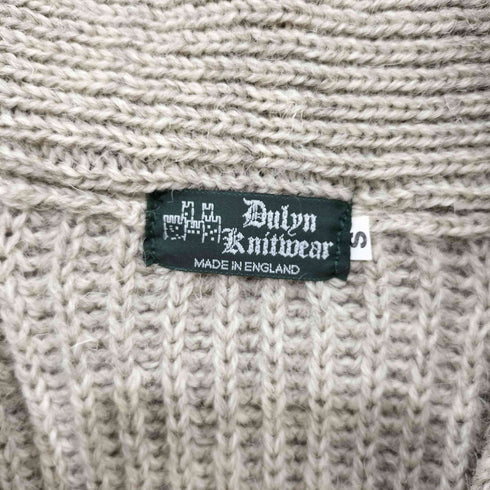 DULYN KNITWEAR 英国製 ウール100 ショールカラー バスケットボタン カーディガン メンズ import:S