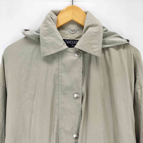 ウィークエンドマックスマーラ Weekend Max Mara イタリア製 フーデッドロングコート ドレープ レディース USA 6