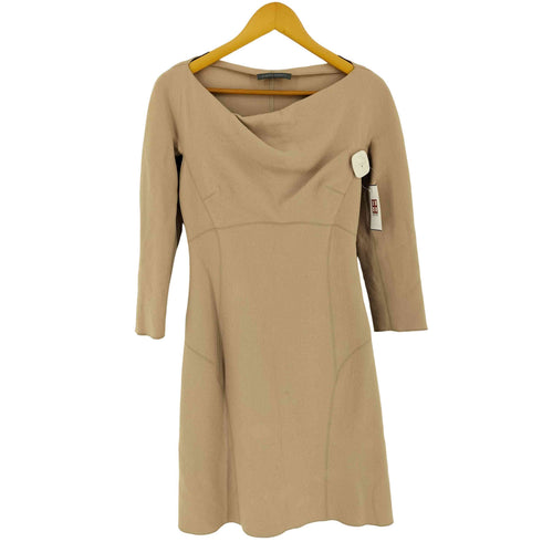 アルベルタフェレッティ ALBERTA FERRETTI ネックドレープ ウールワンピース レディース 38