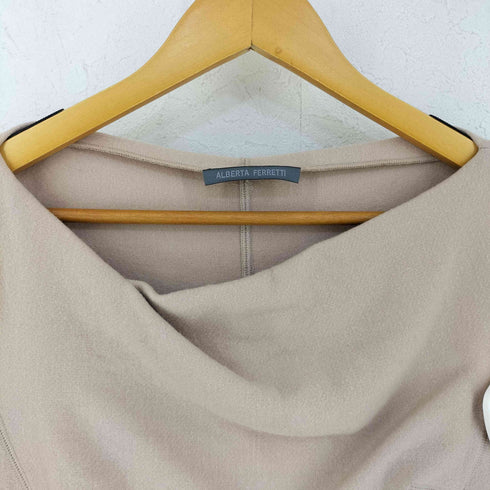 アルベルタフェレッティ ALBERTA FERRETTI ネックドレープ ウールワンピース レディース 38