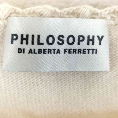 フィロソフィー PHILOSOPHY イタリア製 半袖 ニットクロシェワンピース レディース FREE