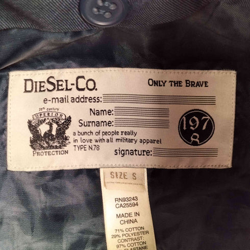 ディーゼル DIESEL 襟ニット ショートトレンチコート メンズ import:S