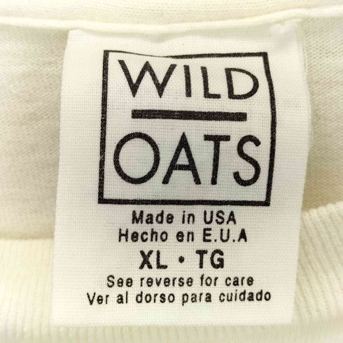 WILD OATS USA製 シングルステッチ キャラクタープリントクルーネックTシャツ メンズ import:XL