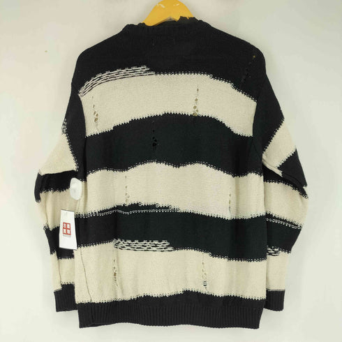 ザラ ZARA ダメージ加工 ボーダーニット レディース import:M
