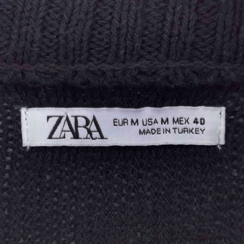 ザラ ZARA ダメージ加工 ボーダーニット レディース import:M