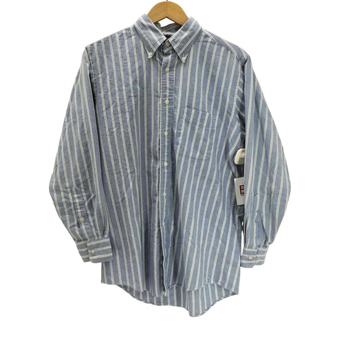ランズエンド LANDS END 90S USA製 コットン ボタンダウン ストライプ L/S シャツ メンズ