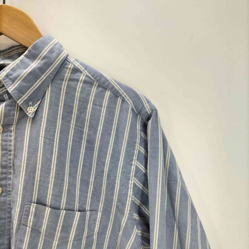 ランズエンド LANDS END 90S USA製 コットン ボタンダウン ストライプ L/S シャツ メンズ