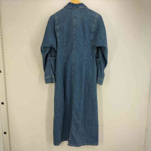 ザラ ZARA ハーフジップ 変形スリーブ デニムワンピース レディース import:S