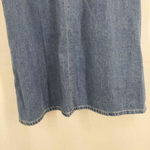 ザラ ZARA ハーフジップ 変形スリーブ デニムワンピース レディース import:S