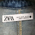 ザラ ZARA ハーフジップ 変形スリーブ デニムワンピース レディース import:S