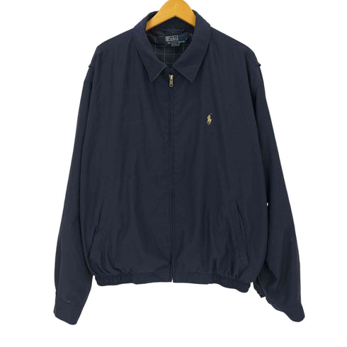 ポロバイラルフローレン Polo by RALPH LAUREN 90S ポニー刺繍 裏地チェック コットンスイングトップ メンズ import:XL