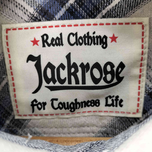 ジャックローズ JACKROSE 刺繍チェックネルシャツ メンズ JPN:4