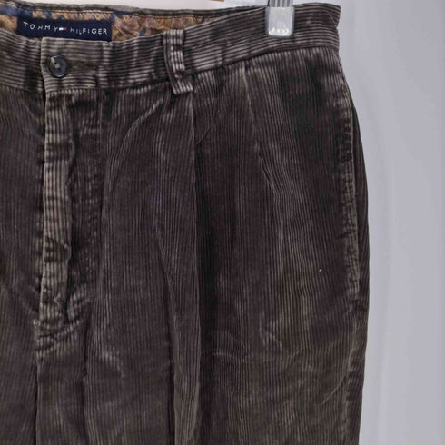 トミーヒルフィガー TOMMY HILFIGER コーデュロイ 2タック テーパード パンツ メンズ 34/32