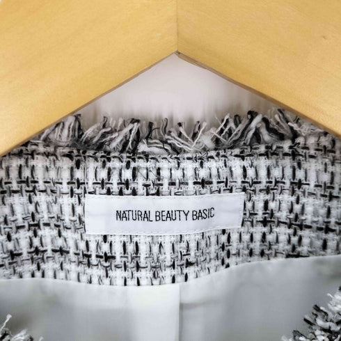ナチュラルビューティーベーシック NATURAL BEAUTY BASIC ツイードジレシリーズ ペプラムツイードジレ レディース JPN:S