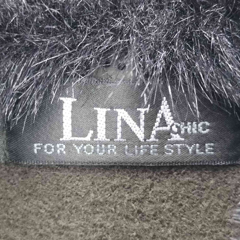 LINA CHIC ファー付き ウール スリムジャケット Y2K レディース