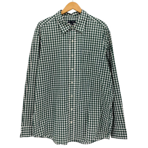 ギャップ Gap CLASSIC FIT コットン ギンガムチェック 長袖 シャツ メンズ import:XL