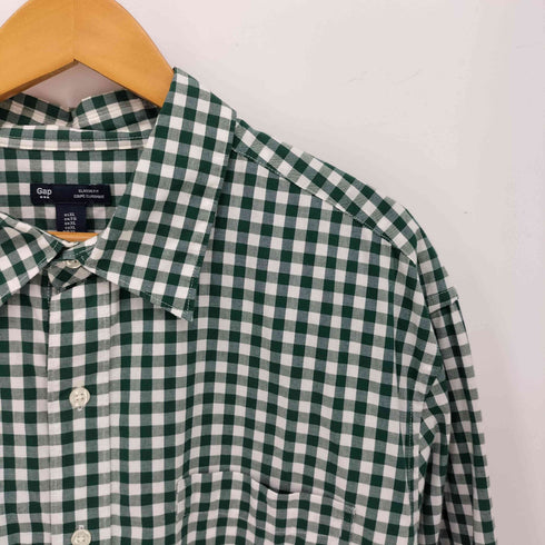 ギャップ Gap CLASSIC FIT コットン ギンガムチェック 長袖 シャツ メンズ import:XL